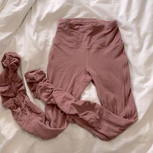 Pink lululemon high waisted leggings